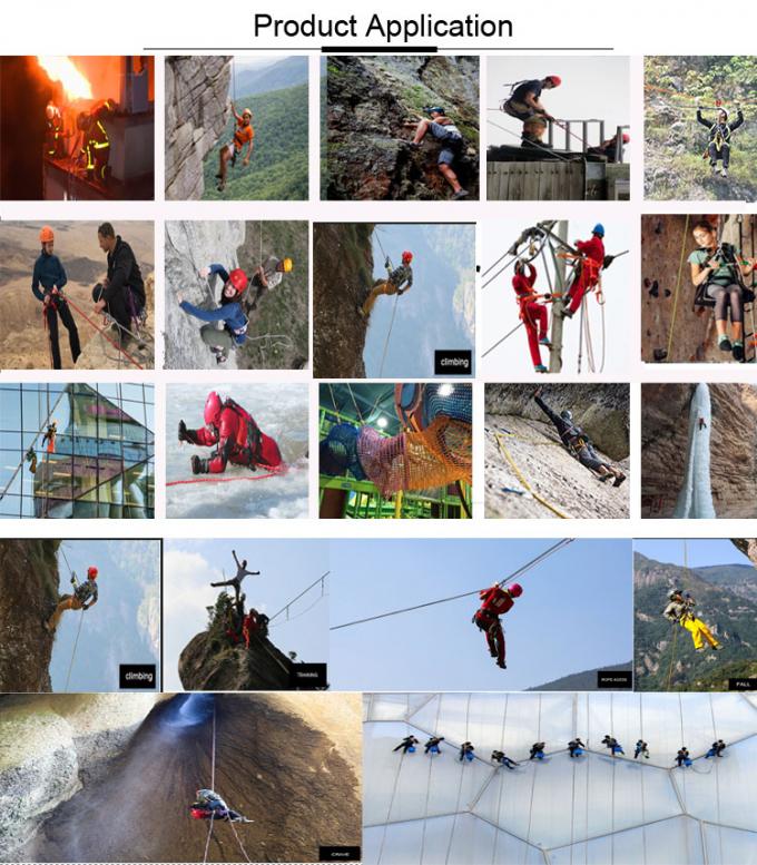 나일론 암벽 등반 Rappelling 밧줄 12mm 정체되는 밧줄 옥외 사용 0